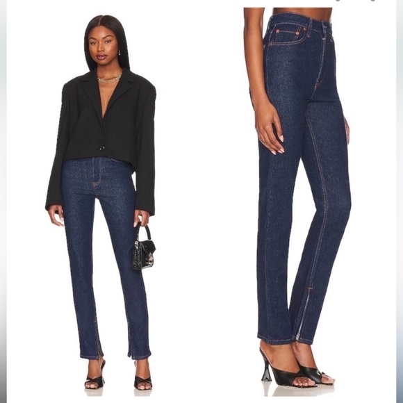 New! Re/done Super High Drainpipe Denim Jeans 👖 size 28 - Picture 3 of 16